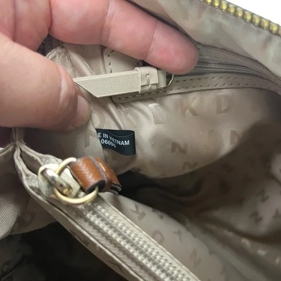 DKNY Women Bryant  MD ROUND Brown/ Beige Satchel Bag Purse MSRP:$198 - Picture 12 of 12